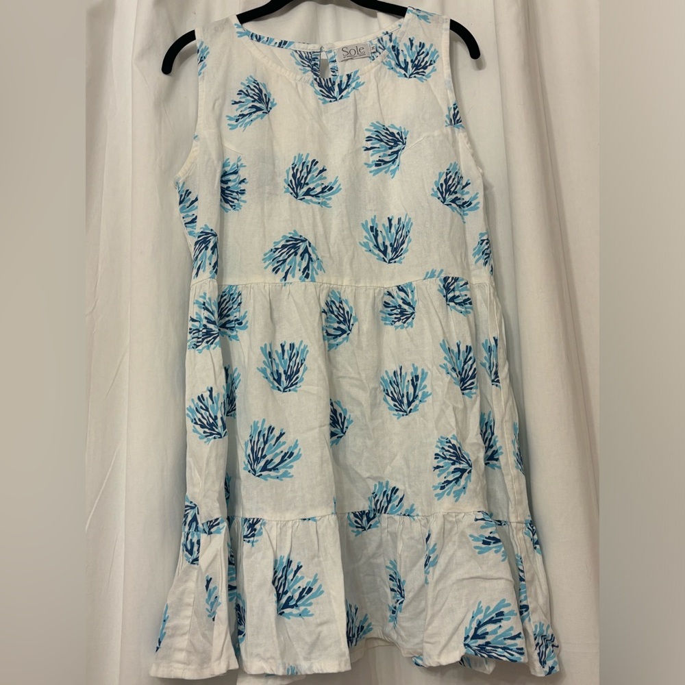 NWOT Sole by Mare Sole Amore Linen Sun Dress Coverup